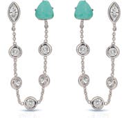 Ettika Double Piercing Drop Earrings