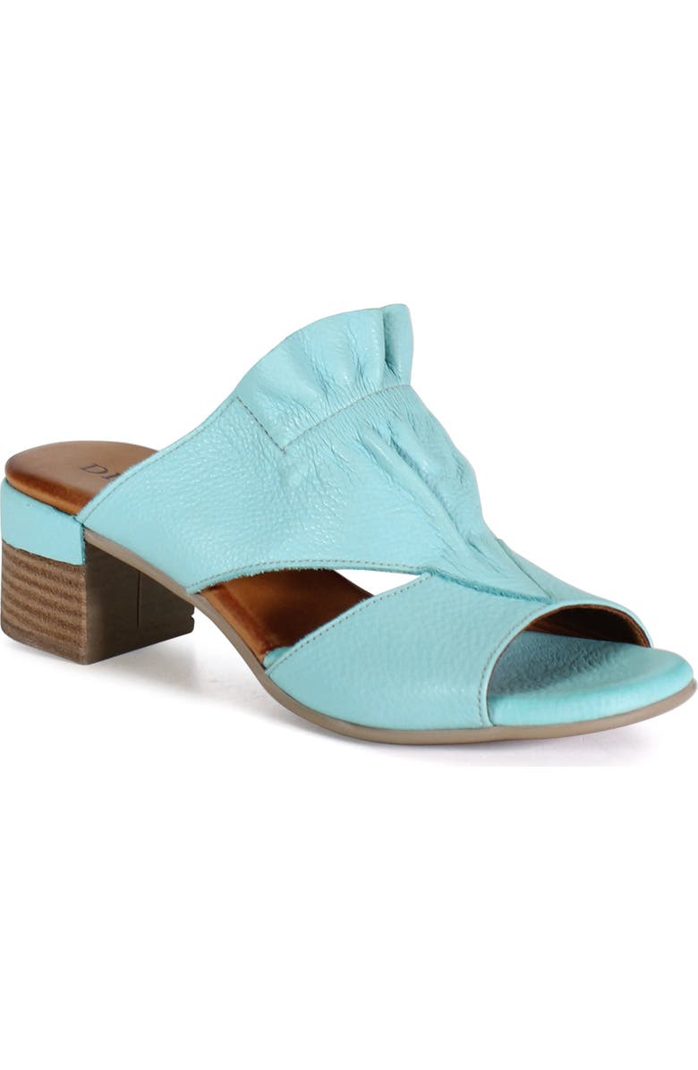 Diba True POTTER EE Leather Slip On Mule Heel, Main, color, Aquatic