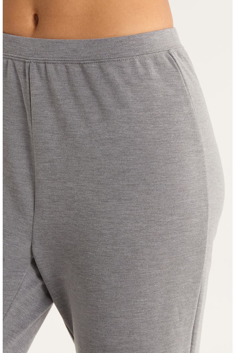 Slim Fit Cozy Recycled Polyester Blend Fleece Joggers, Alternate, color, HEATHER STEEL GREY