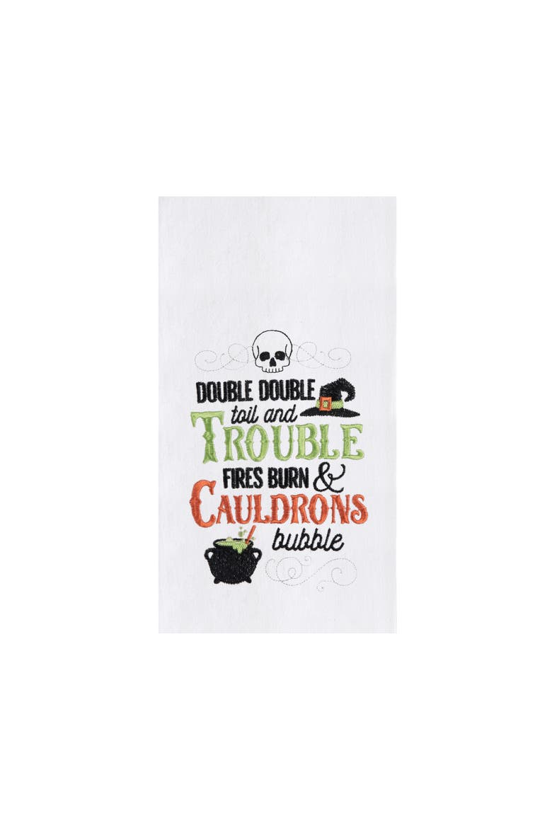 Double Toil & Trouble Towel, Main, color, Green