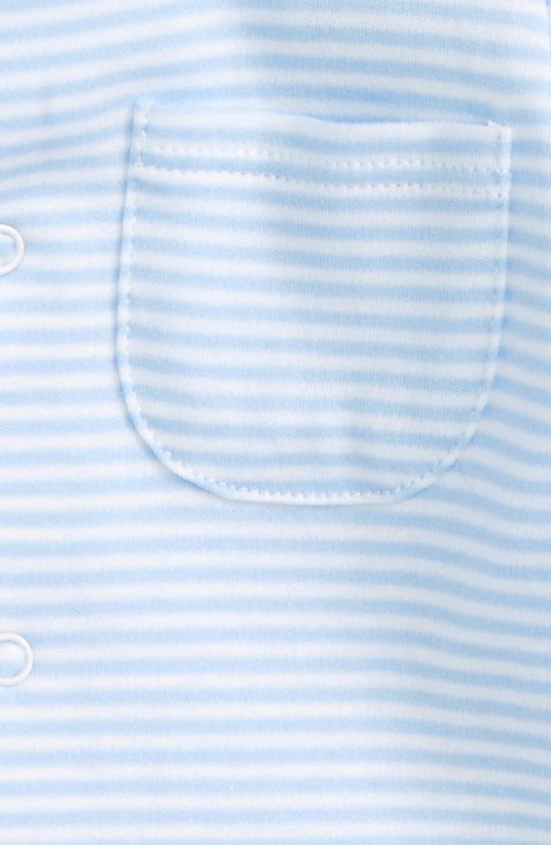 Kissy Kissy Stripe Pima Cotton Footie, Alternate, color, 