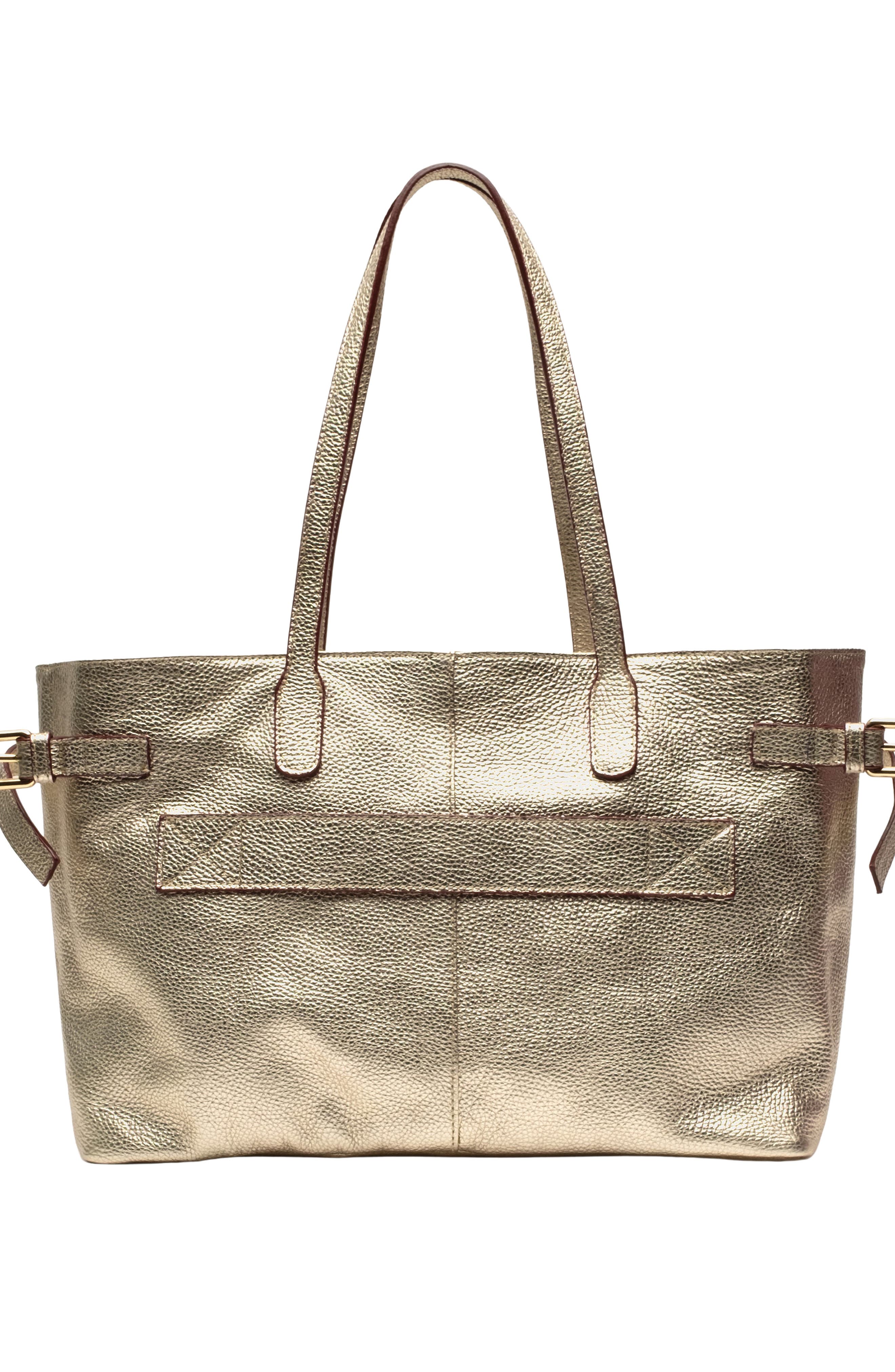 Large Amalie Leather Tote, Alternate, color, PLATINO