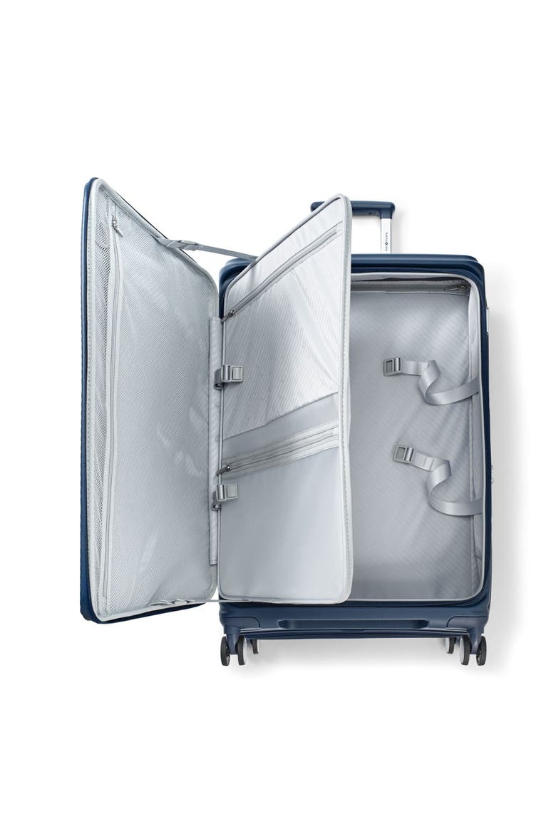 Paralux Expandable 28" Large Checked Spinner Luggage, Alternate, color, Midnight Navy