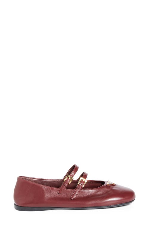 Prada Double Strap Mary Jane Flat