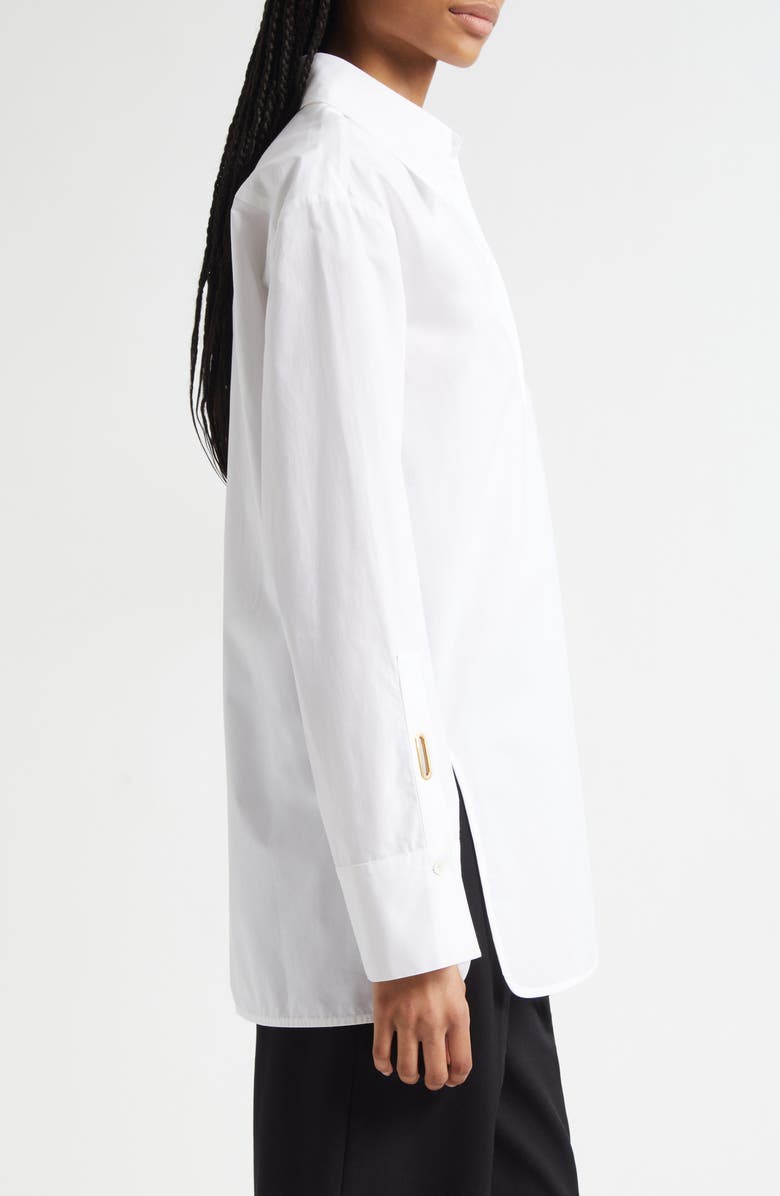 Emporio Armani Poplin Button-Up Shirt, Alternate, color, Optical White