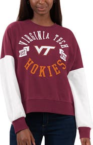 G-III 4HER BY CARL BANKS Women's G-III 4Her by Carl Banks Maroon/White Virginia Tech Hokies Team Pride Colorblock Pullover Sweatshirt