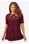  Vivid Red Paisley Scroll