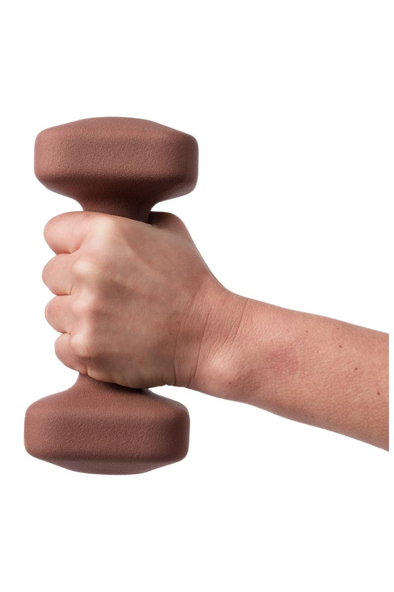 SafeGrip Dumbbells Lower Set with Light Rack - 2, 3, 5, 8lbs, Alternate, color, Rose