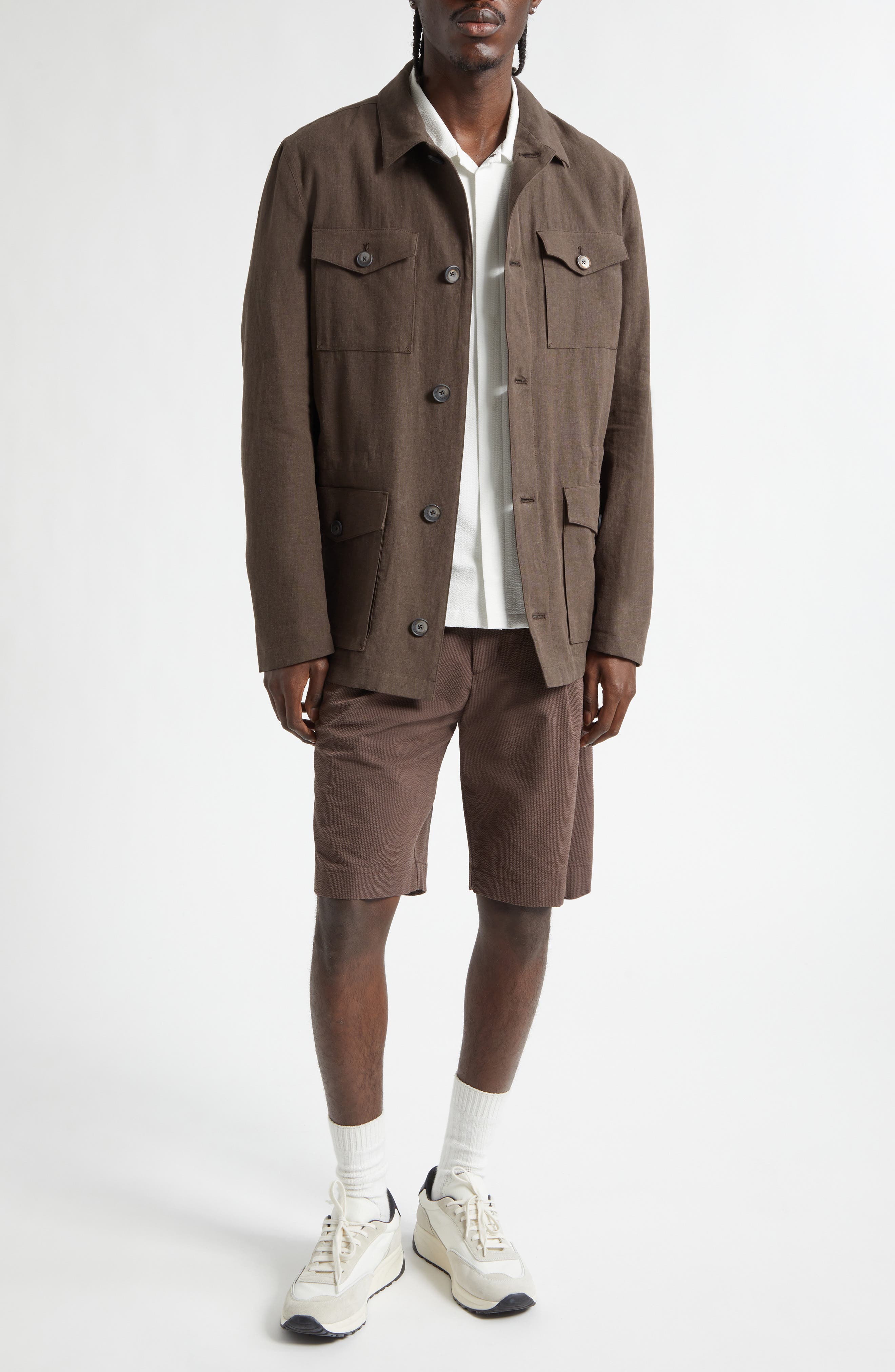 Linen & Cotton Poplin Field Jacket - image 2