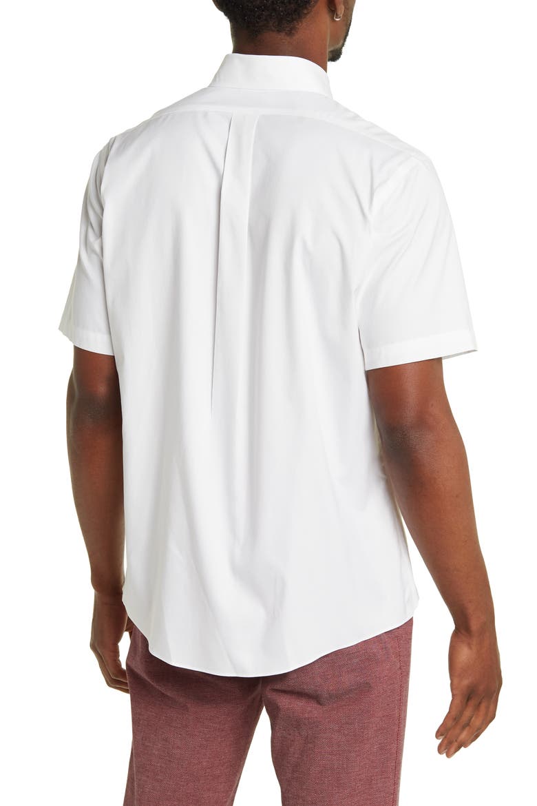 Short Sleeve Button-Down Shirt, Alternate, color, WHITE