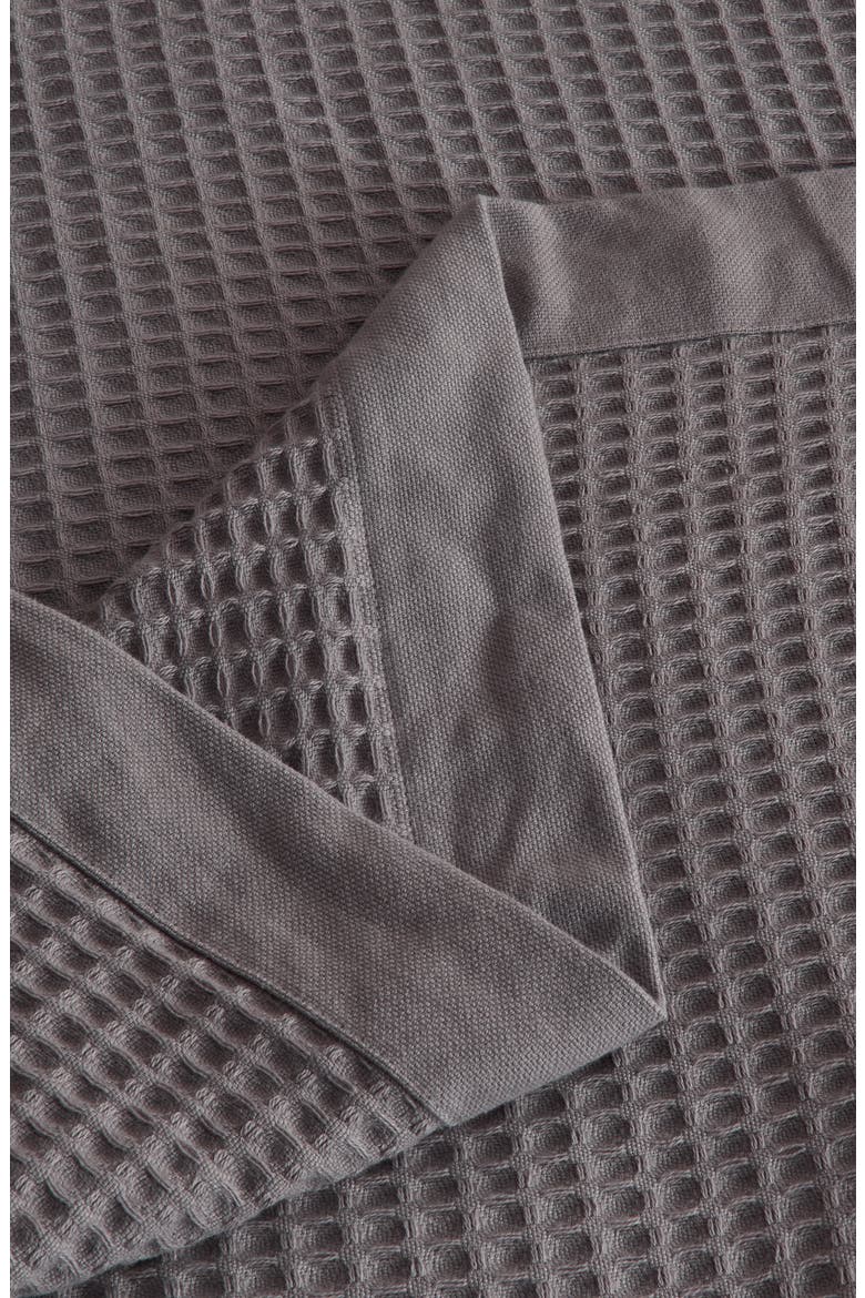 Super Soft Cotton All-Season Waffle Weave Throw Blanket, Alternate, color, DARK GREY