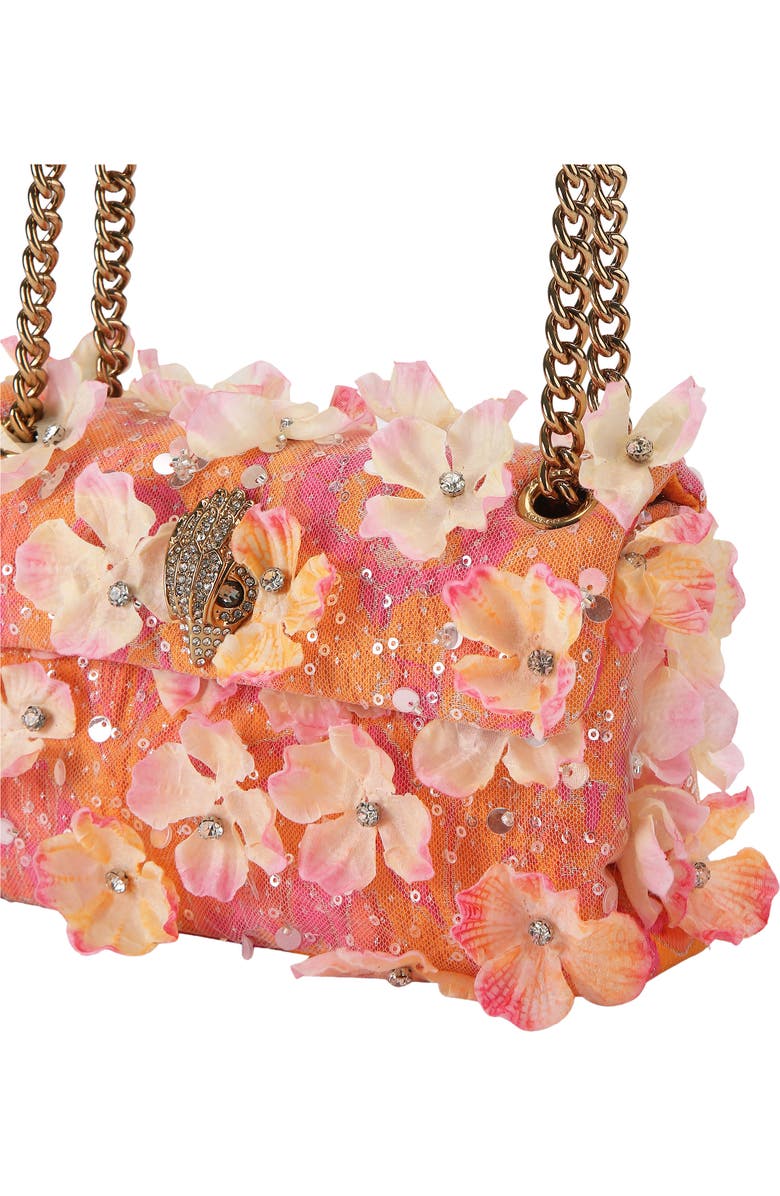 Kurt Geiger London Mini Kensington Flowers Covertible Shoulder Bag, Alternate, color, Light/ Pastel Orange