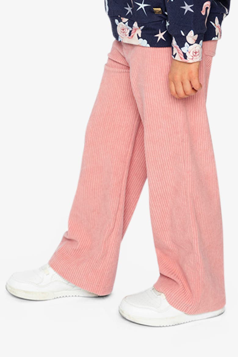 Stretch Corduroy 5-Pocket Wide Leg Pants, Alternate, color, Pink
