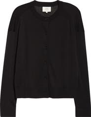 LOULOU DE SAISON Kita Fine Knit Cashmere Crewneck Cardigan