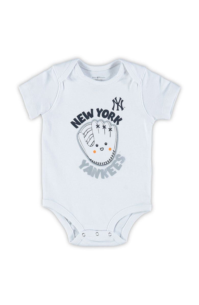 Outerstuff Newborn & Infant Navy/White/Heathered Gray New York Yankees 3-Pack Change Up Bodysuit Set, Alternate, color, 