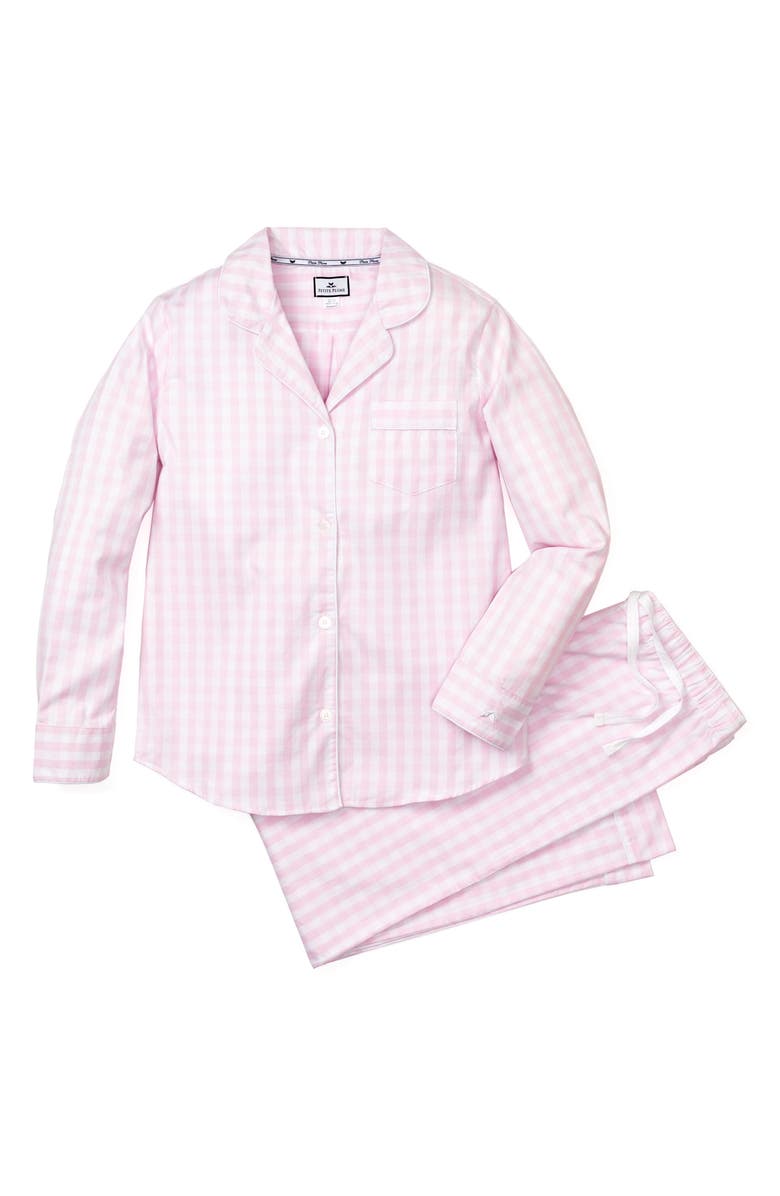 Petite Plume Gingham Pajamas, Alternate, color, Pink