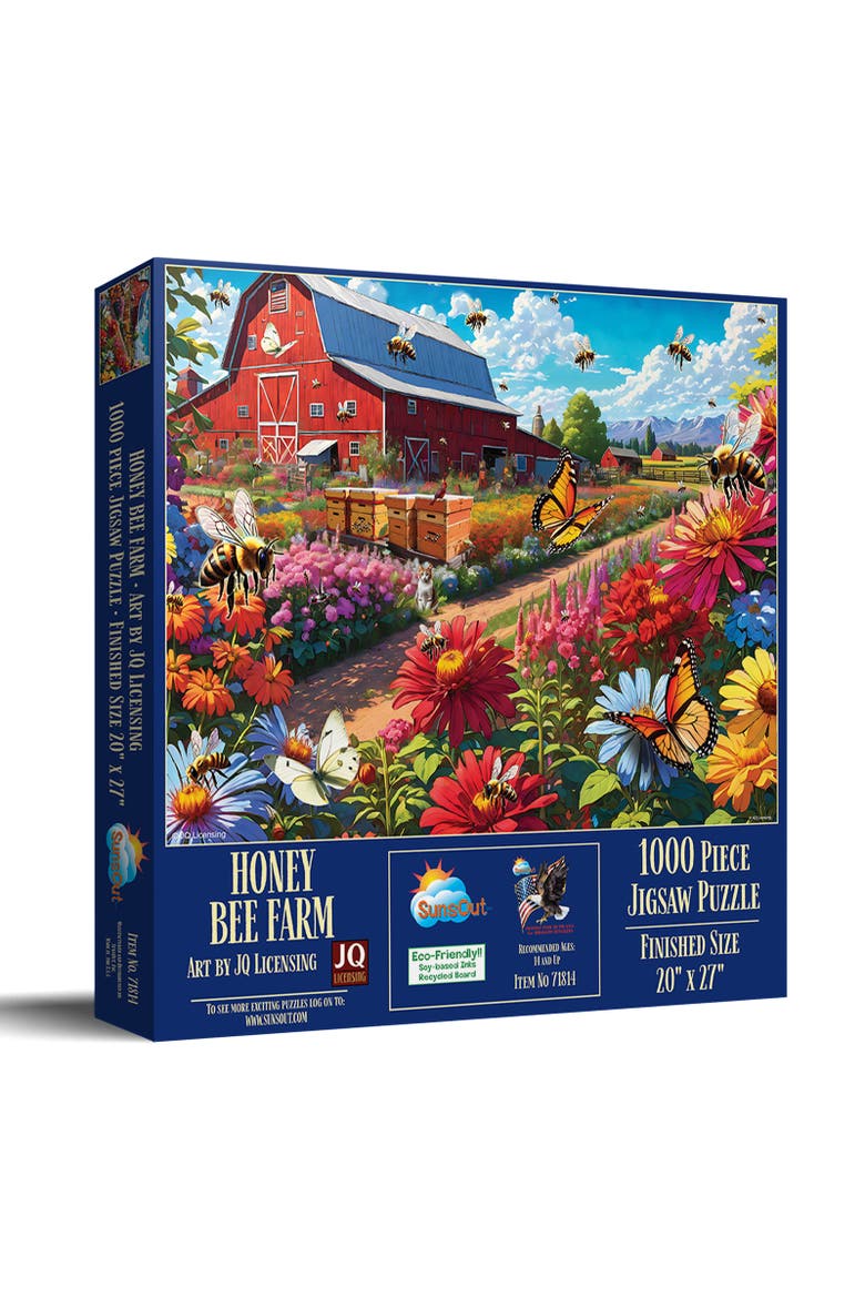 Honey Bee Farm 1000 piece Jigsaw Puzzle for Adults, Main, color, Multicolor