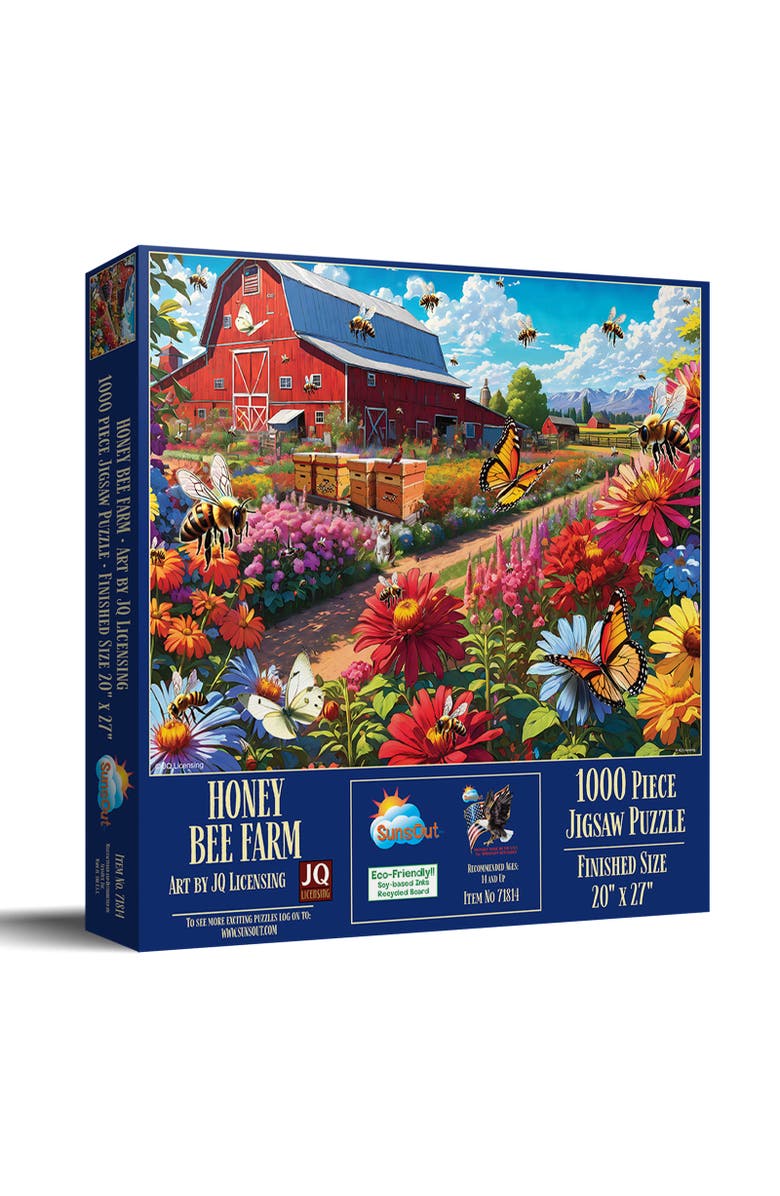 Sunsout Honey Bee Farm 1000 piece Jigsaw Puzzle for Adults, Main, color, Multicolor