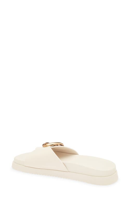 Shop Steve Madden Mandie Slide Sandal In Bone Leather
