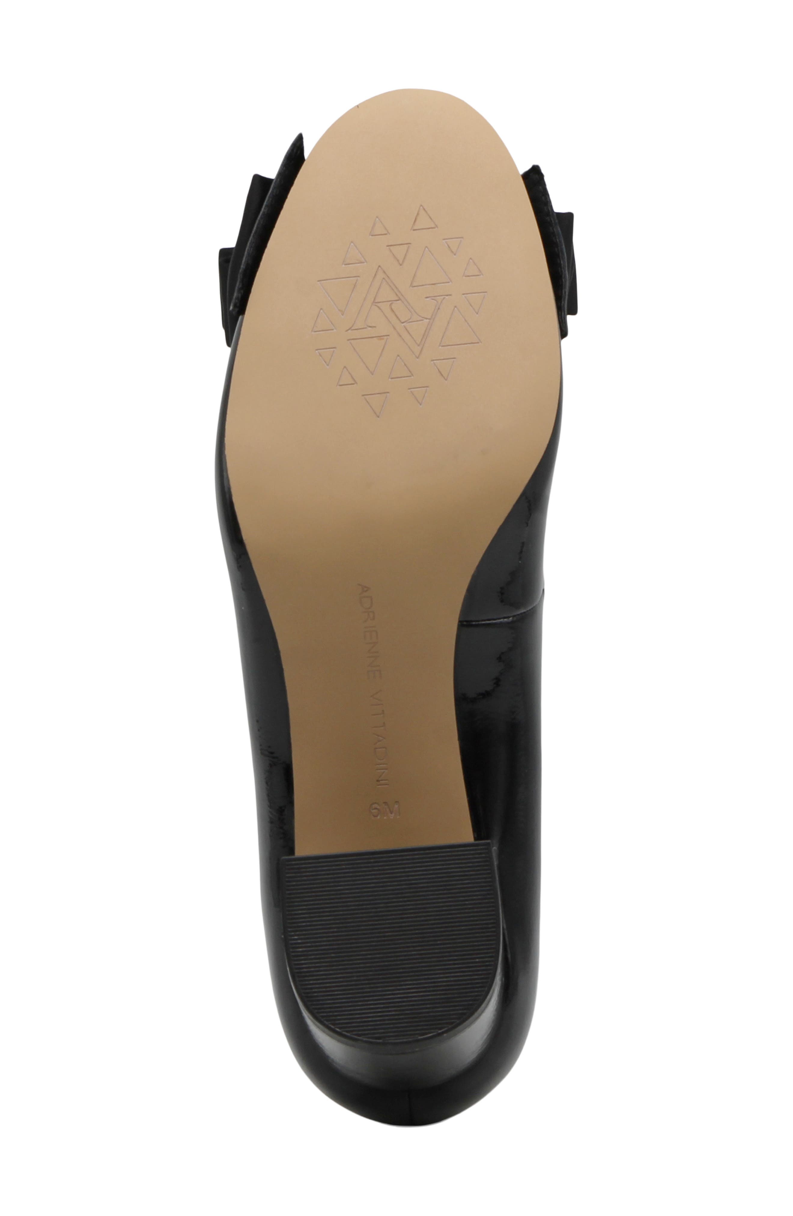 Adrienne Vittadini Ceena Bow Pump, Alternate, color, Black Pat