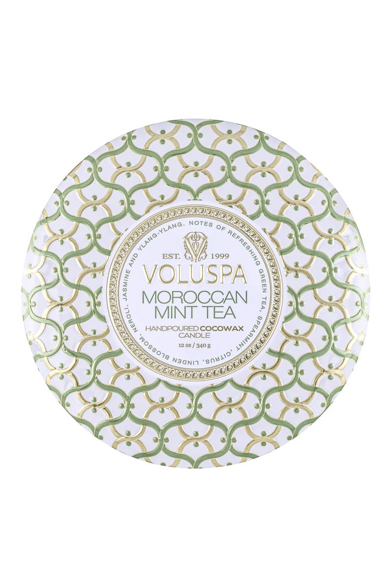 Three-Wick Tin Candle, Alternate, color, MOROCCAN MINT