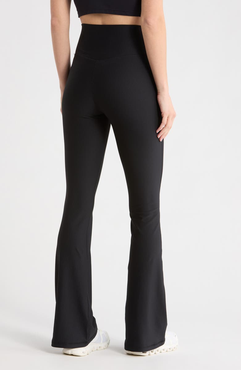 YOGALICIOUS Wonderlink Madison Crossover Flared Leggings, Alternate, color, Black