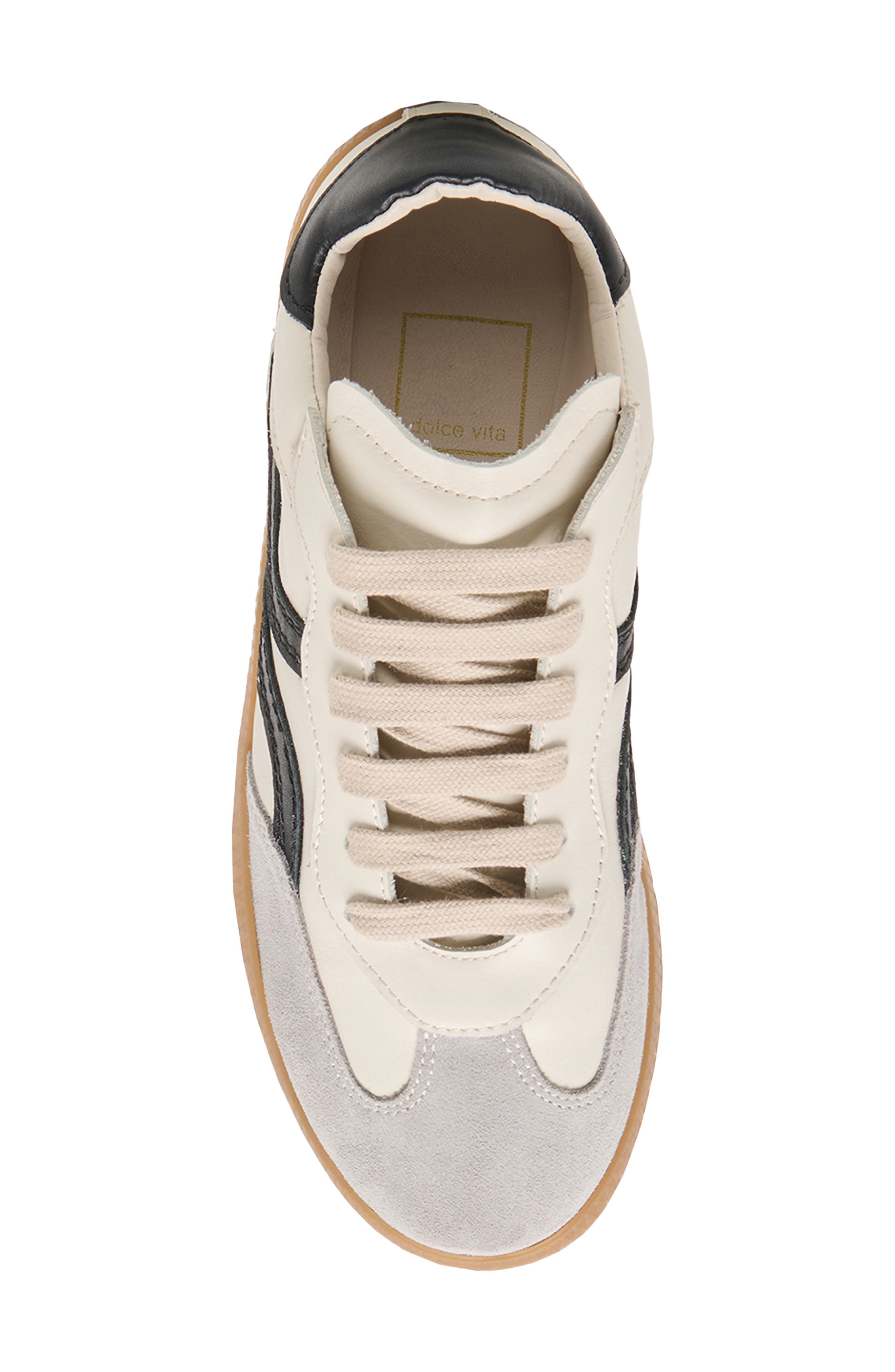 Dolce Vita Rebel Sneaker, Alternate, color, White/Black Leather