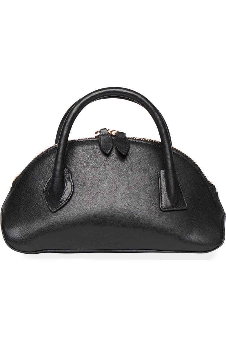LIFFNER Dome East/West Leather Handbag, Main, color, Black