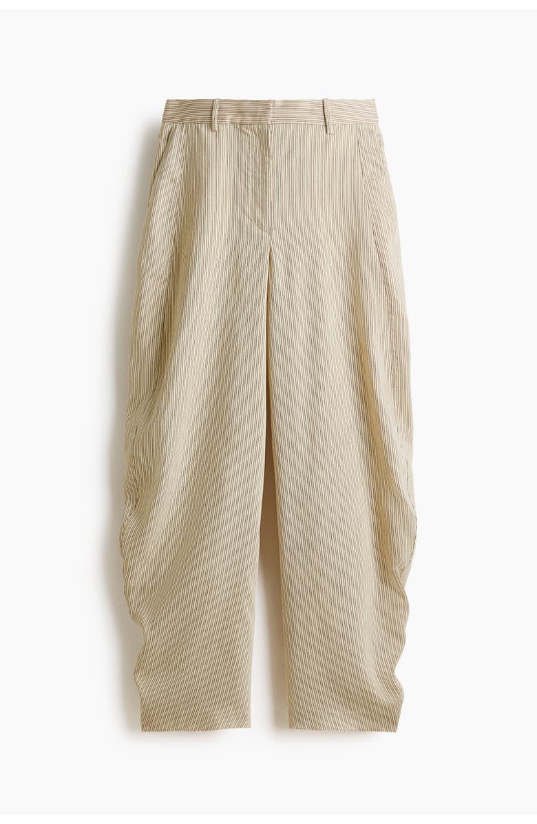 H&M Linen-blend Barrel Trousers, Main, color, 