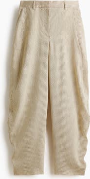 H&M Linen-blend Barrel Trousers