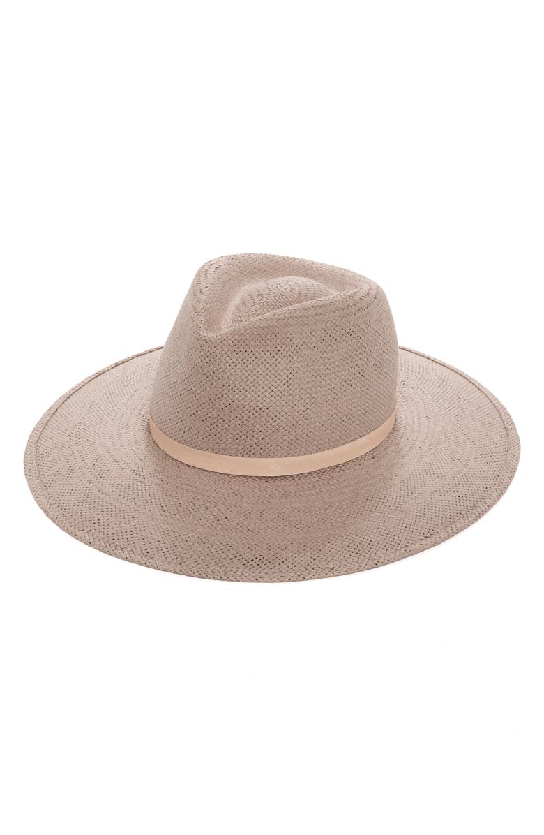 Janessa Leoné Valentine Straw Fedora, Main, color, 