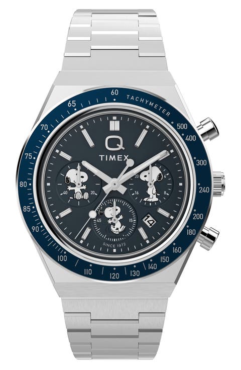 x Peanuts® Q Chronograph Bracelet Watch, 40mm