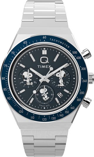 Timex® x Peanuts® Q Chronograph Bracelet Watch, 40mm | Nordstrom