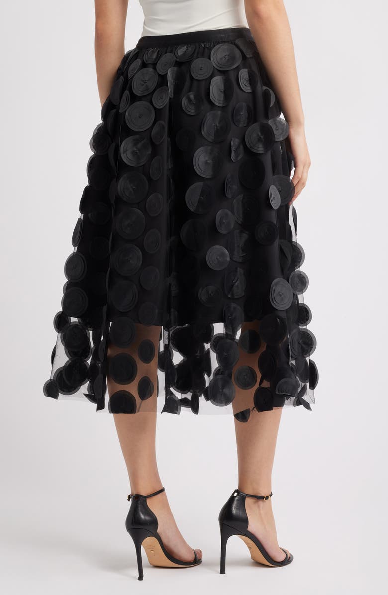 NIKKI LUND Kretsa Circle Appliqué Skirt, Alternate, color, Black