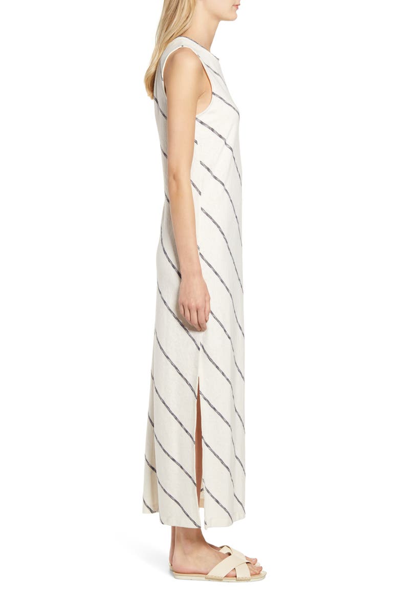 Striped Maxi Dress, Alternate, color, VANILLA CREAM