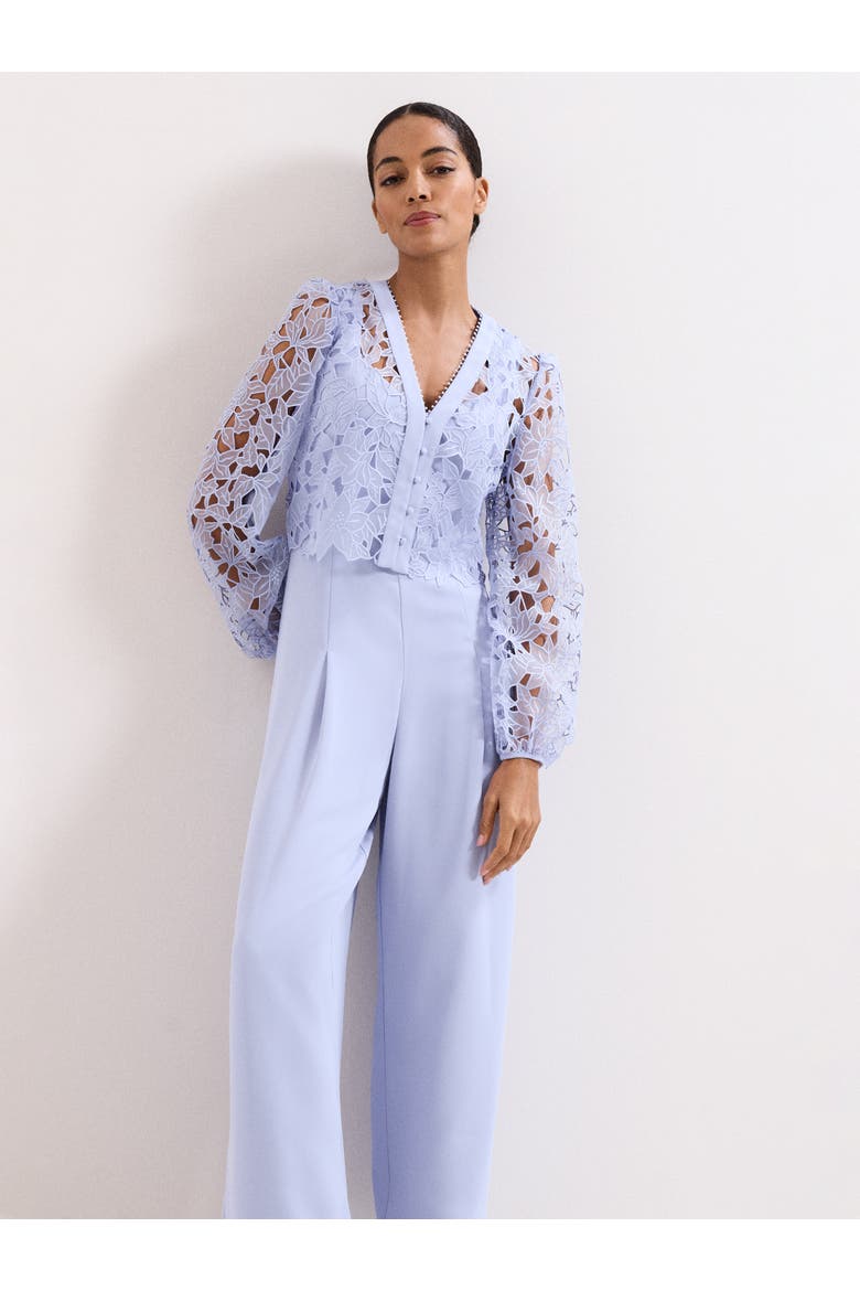 Winona Lace Jumpsuit, Alternate, color, Pale Blue