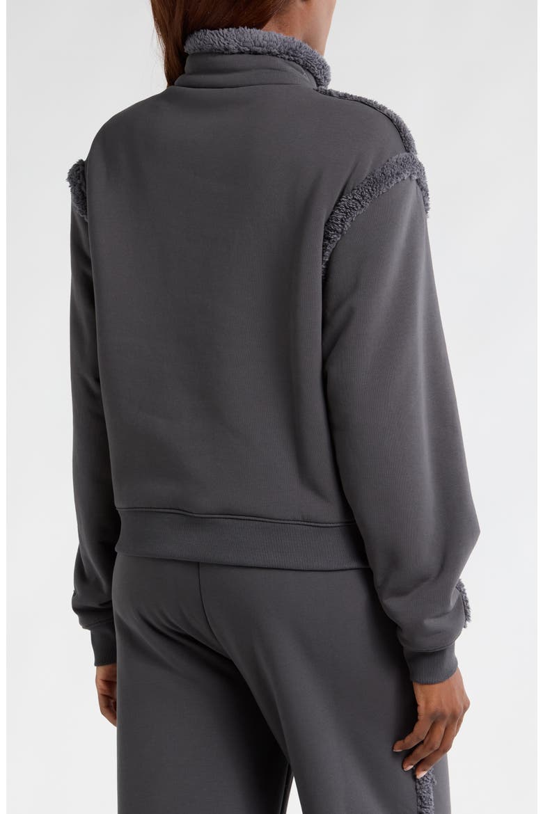 Lydi Bonded Fleece Half Zip Pullover, Alternate, color, INK