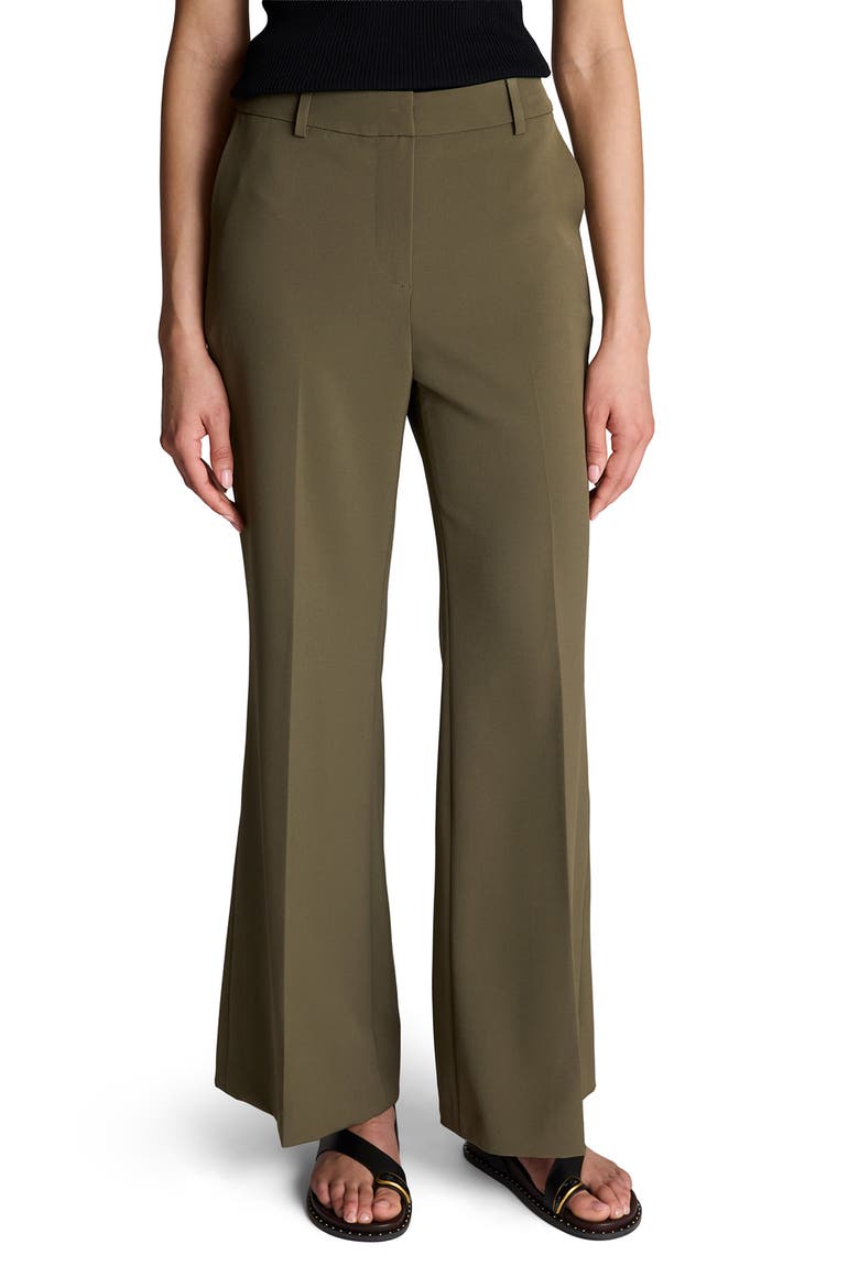 Mid Rise Flare Pants, Main, color, TURTLE GREEN