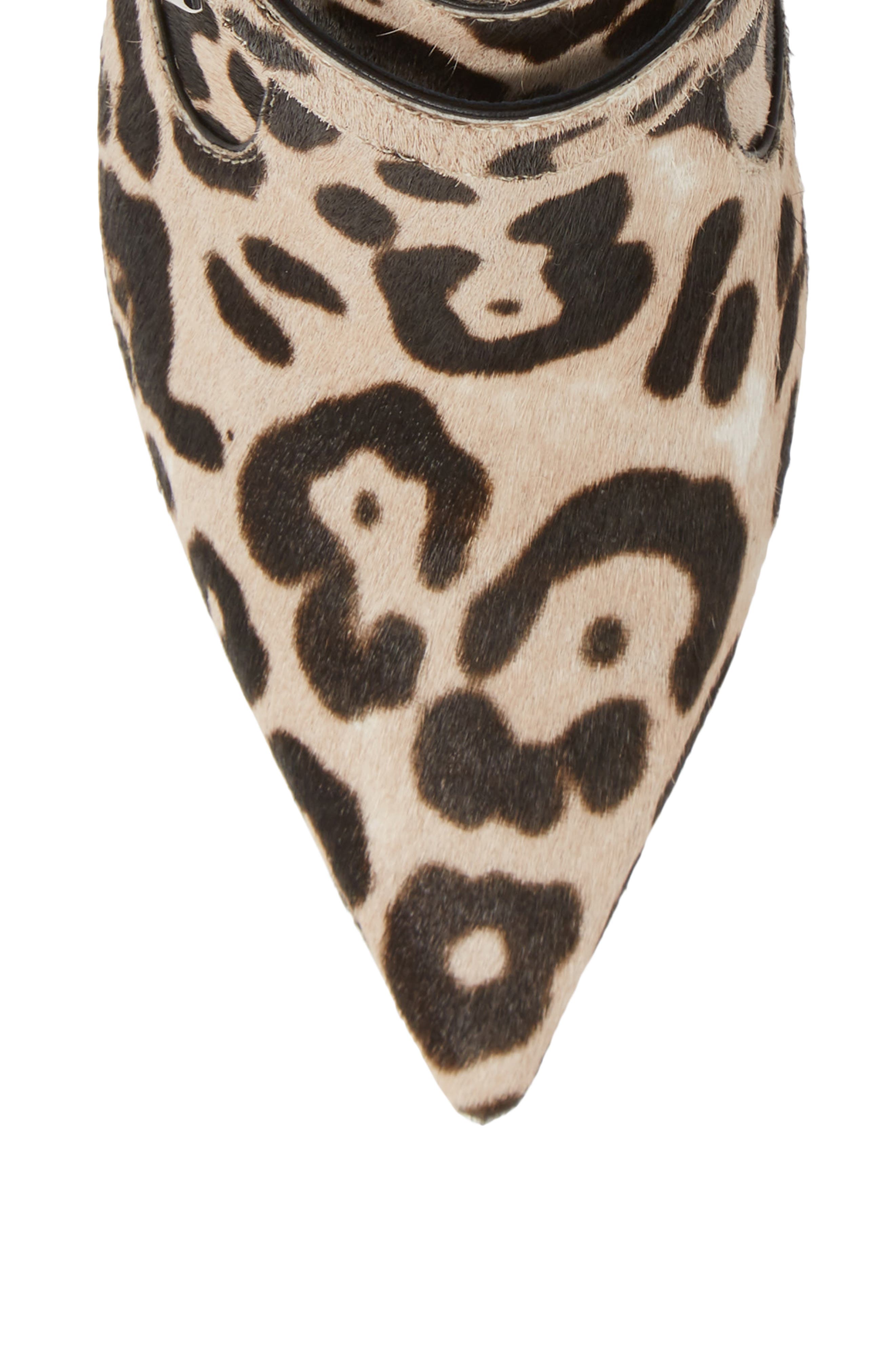 Linea Paolo Nikita II Genuine Calf Hair Bootie, Alternate, color, White Black Leopard Calf Hair