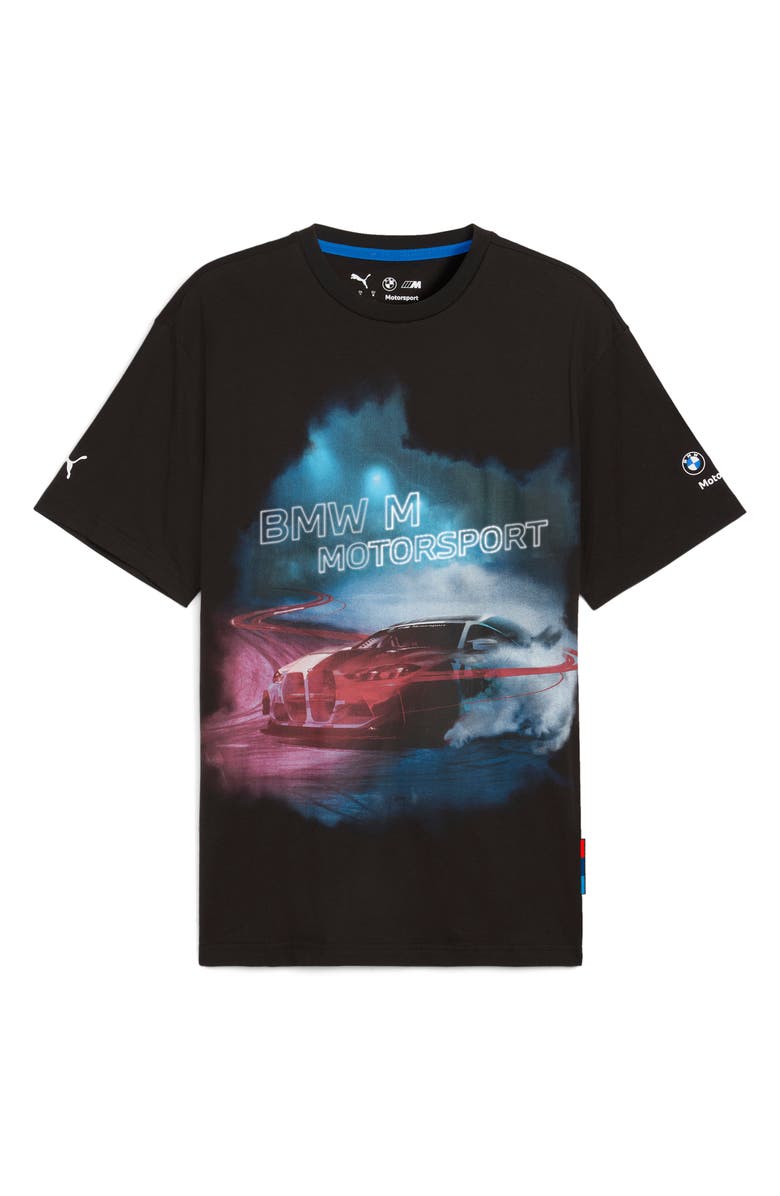 PUMA BMW Cotton Graphic T-Shirt, Alternate, color, Puma Black