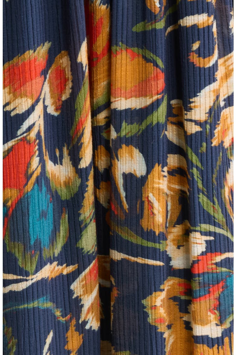 Textured Shirred Maxi Dress, Alternate, color, NAVY MULTI