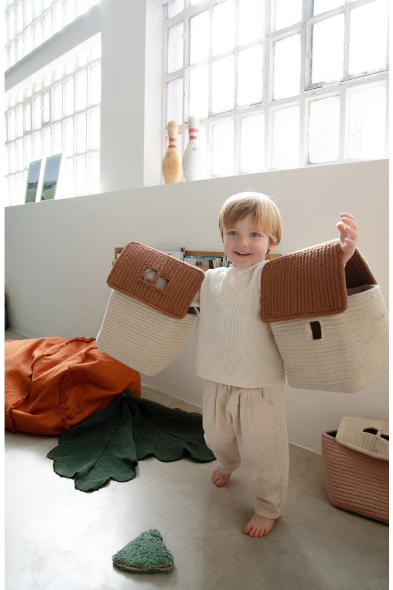 Woven House Basket, Alternate, color, NATURAL TOFFEE
