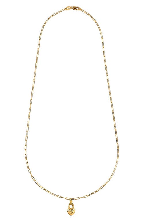 American Exchange Heart Lock Pendant Necklace