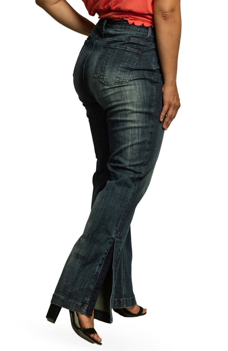 Standards & Practices High Waist Slit Hem Wide Leg Jeans, Alternate, color, 3219Unforgv