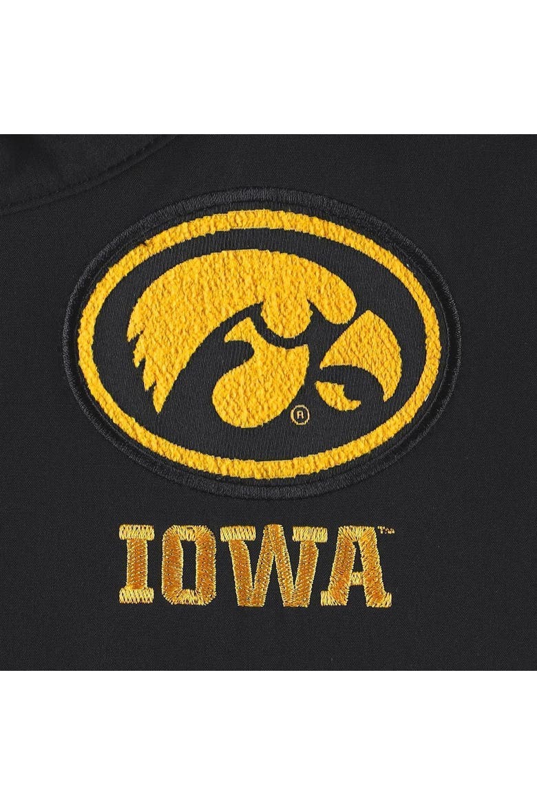 Men's Nike Black Iowa Hawkeyes Coach Short Sleeve Quarter-Zip Jacket, Alternate, color, Black