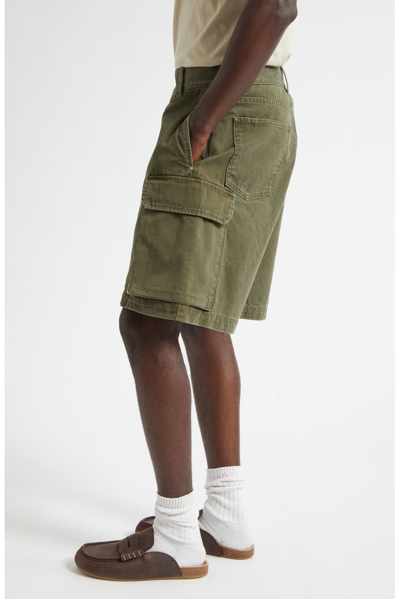 Twisted Cotton Cargo Shorts, Alternate, color, KHAKI