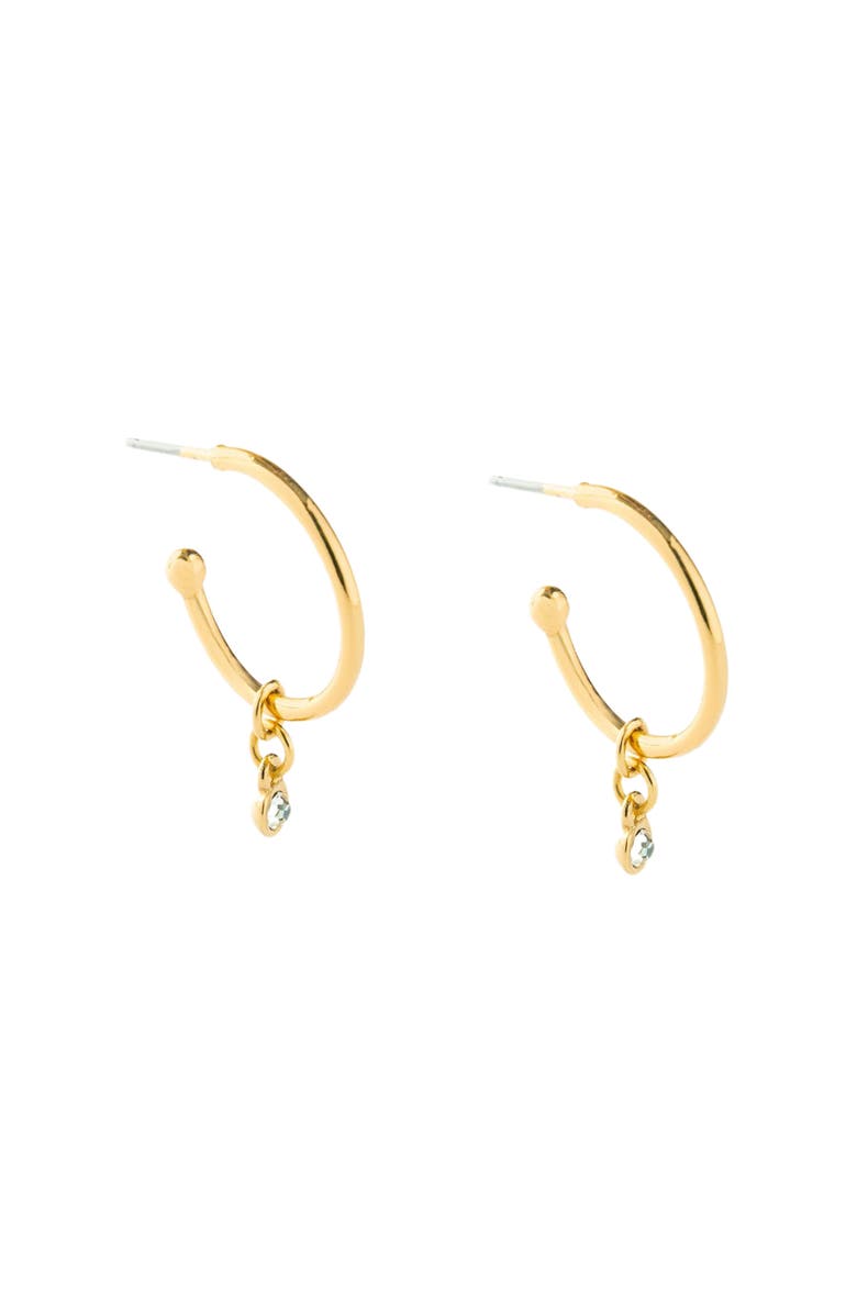 Fosterie Gem Hoop Earrings, Main, color, Gold