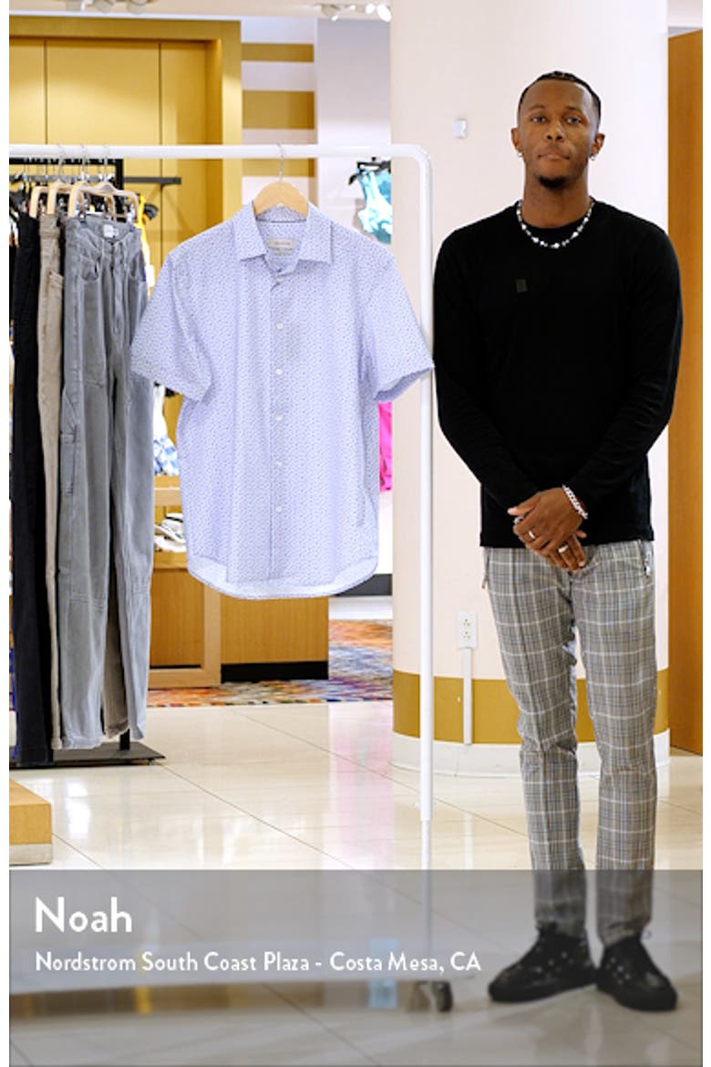 Miles OoohCotton® Dot Print Short Sleeve Button-Up Shirt video