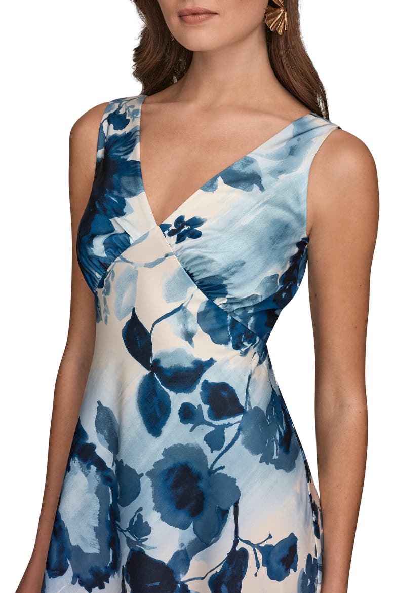 Floral Empire Waist A-Line Dress, Alternate, color, NIGHTFALL MULTI