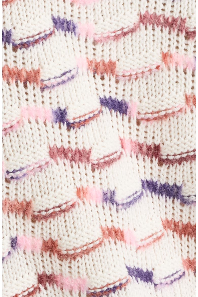 Wave Stitch Crop Pullover, Alternate, color, WHITE